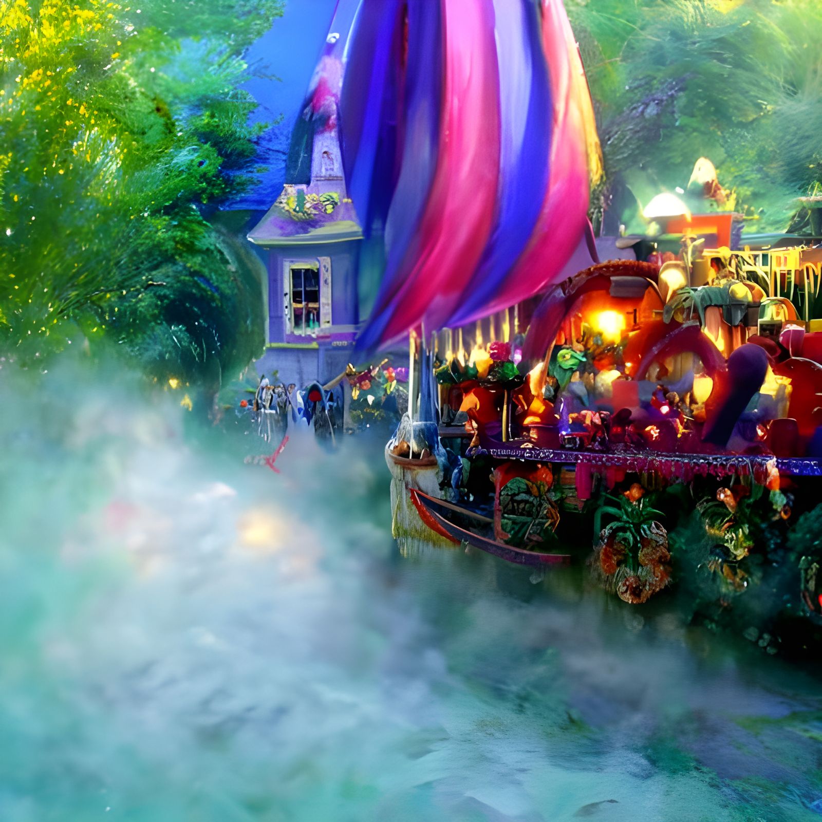 Ethereal Fantasy Carnival in Hyperdetailed Style