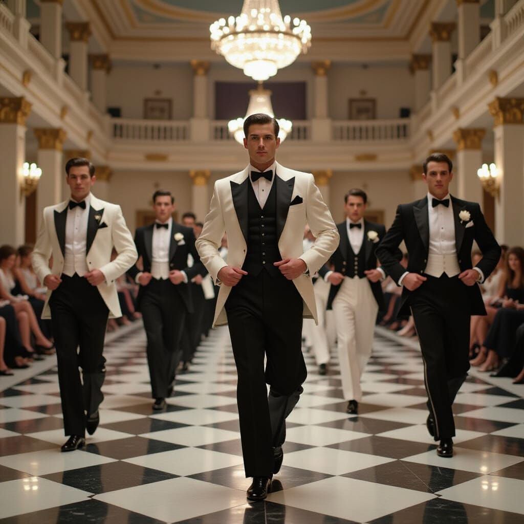 1930s Dancers in Wes Anderson Style