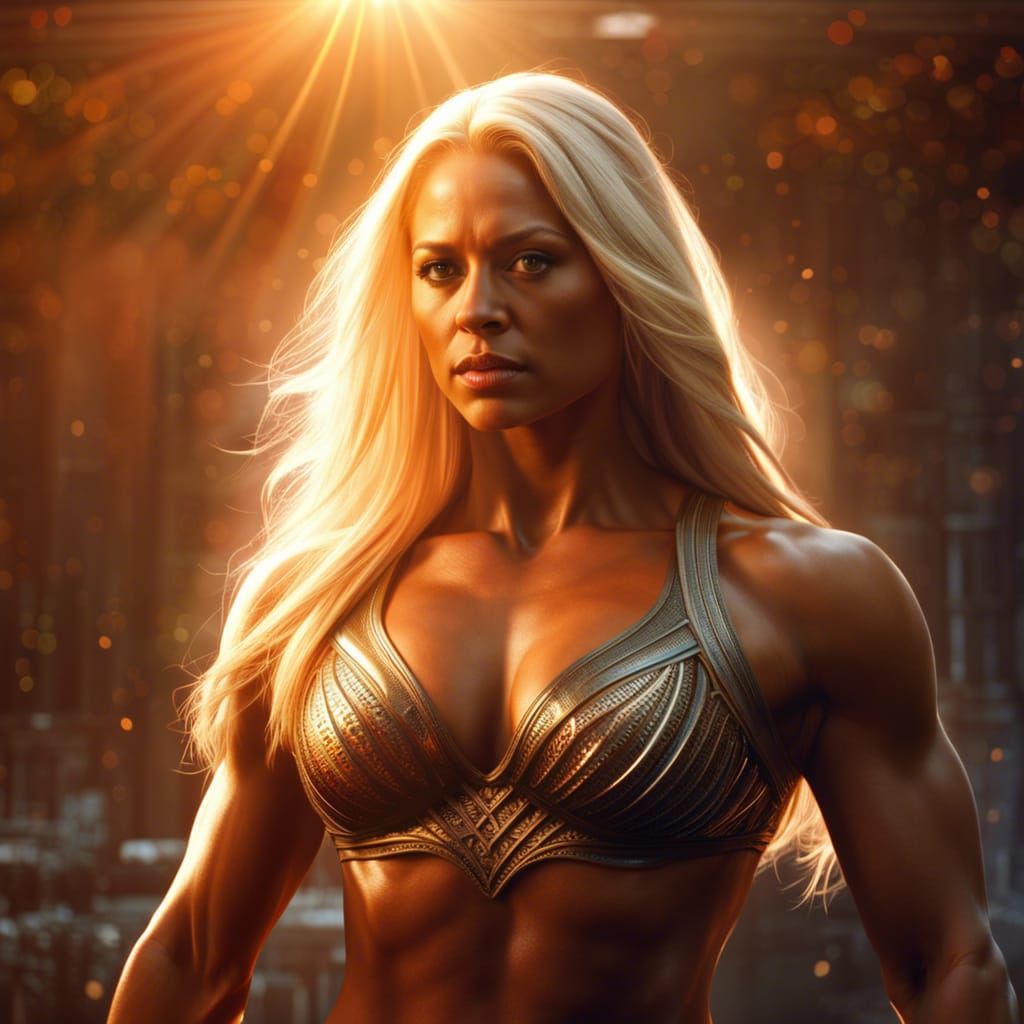 Beautiful Blonde Muscular Goddess