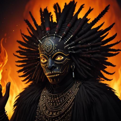 Eerie Dark Fantasy: African Witch Doctor Ritual