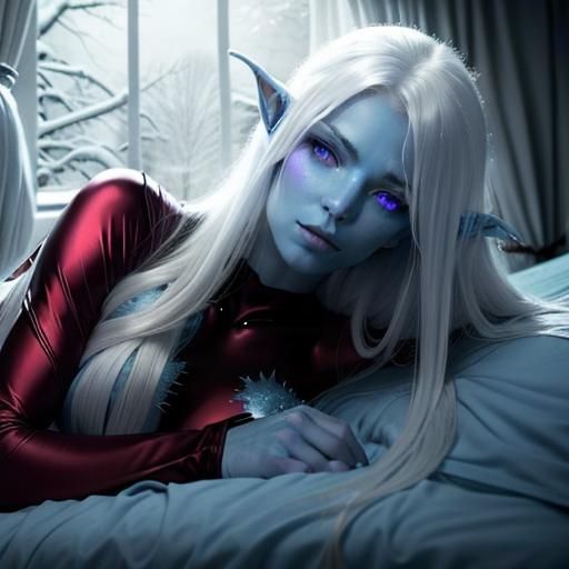 Cinematic Film Still of a Demon Lich Waking Up