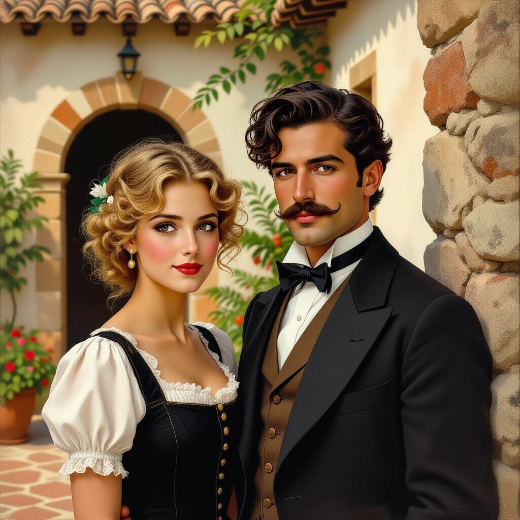 Maid and Estate Owner in Sorolla-Inspired Style