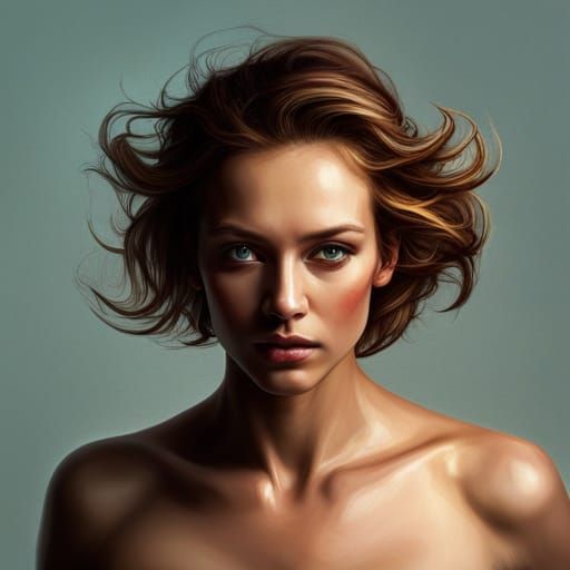 Hyperrealistic Brown Object in Splash Art Style