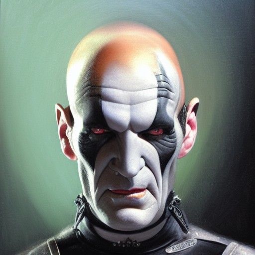 Cenobite Figure in Oil Painting Style