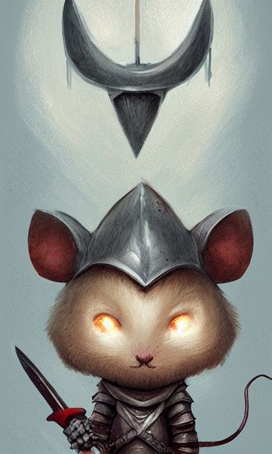 Chibi Mouse Knight in Cupboard Concept Art