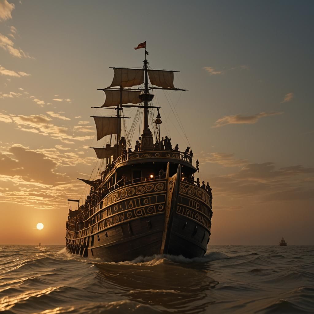 Ra's Barge Glides Through the Sky