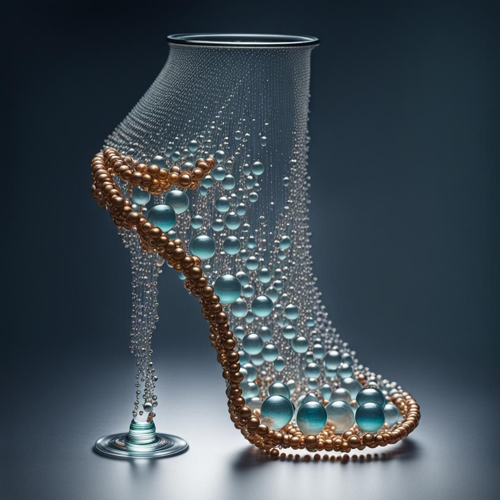 Hypnotic Glass Bead Shoe Formation