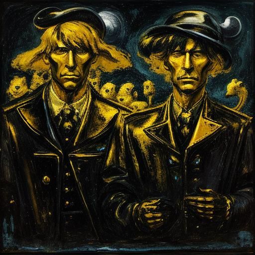 Mice Mining Gold: An Expressionist Video Game Scene