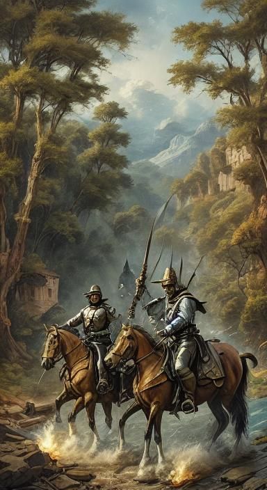 Knights Clash in Medieval Tournament Joust