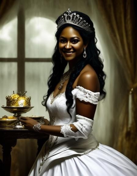 Hyperrealistic Portrait of a Black Tween Birthday Girl