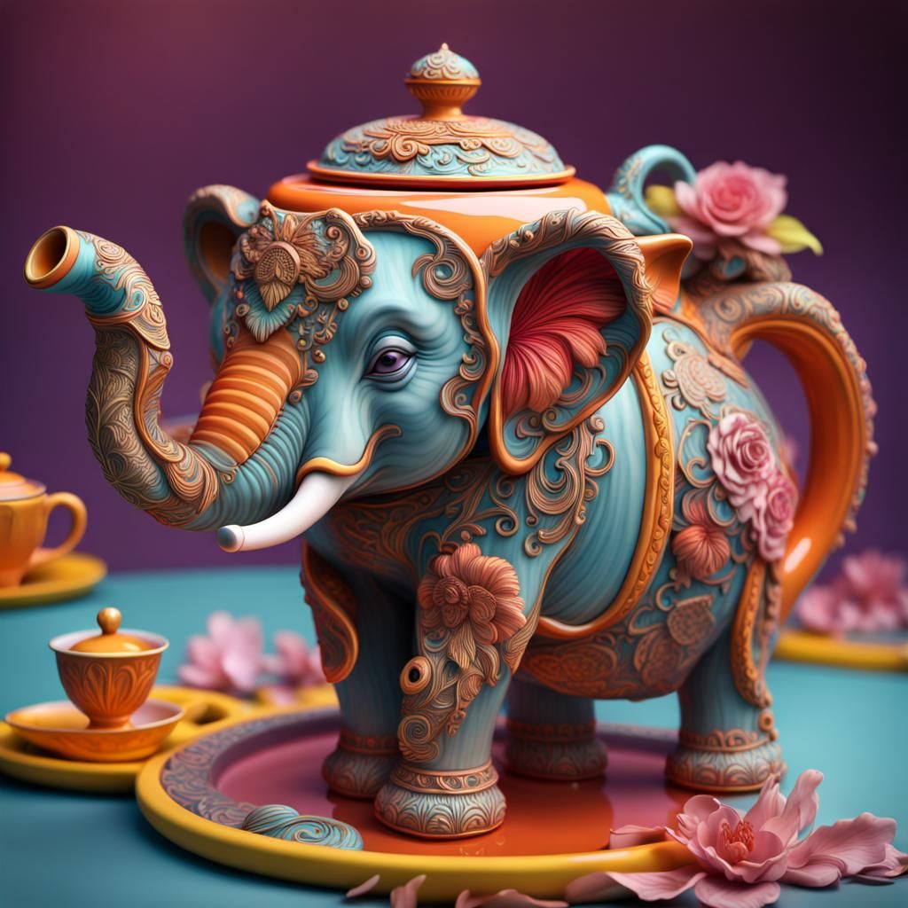 Elephant teapot