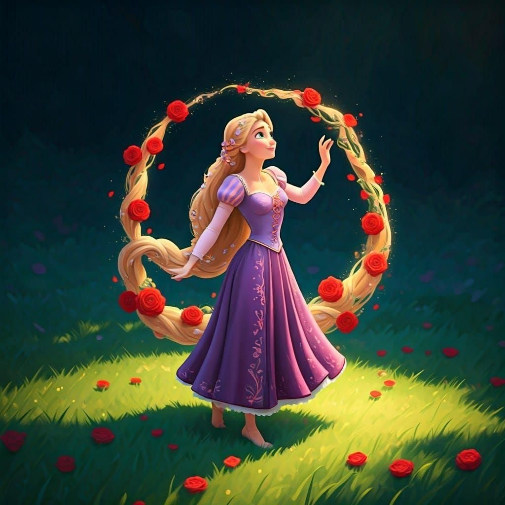 Disney's Tangled: Rapunzel and Magical Roses