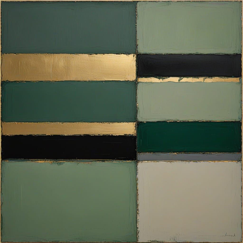 Modern Minimalist Composition in Vibrant Earth Tones