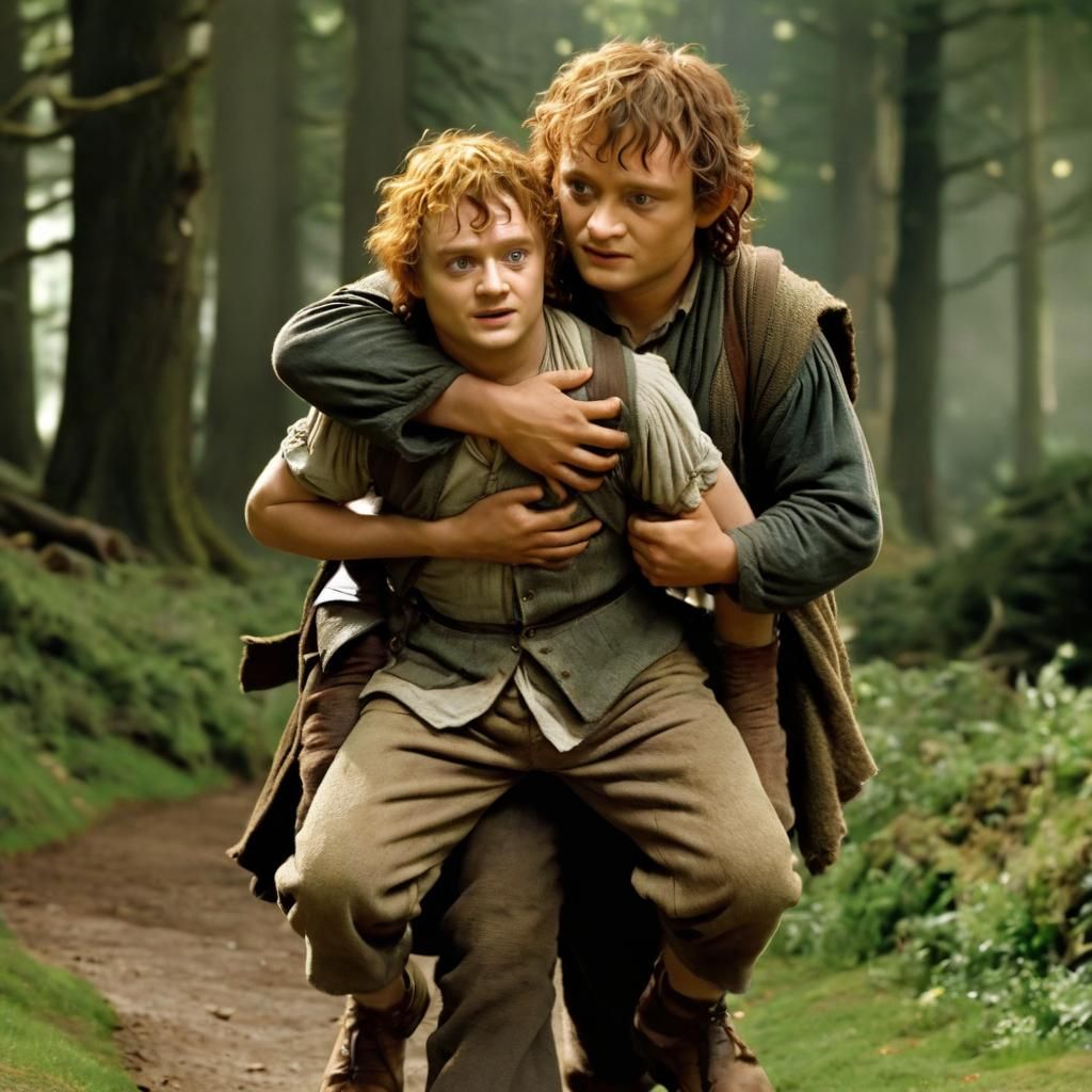 Samwise Gamgee: "I can't carry it for you, Mr. Frodo, but I ...
