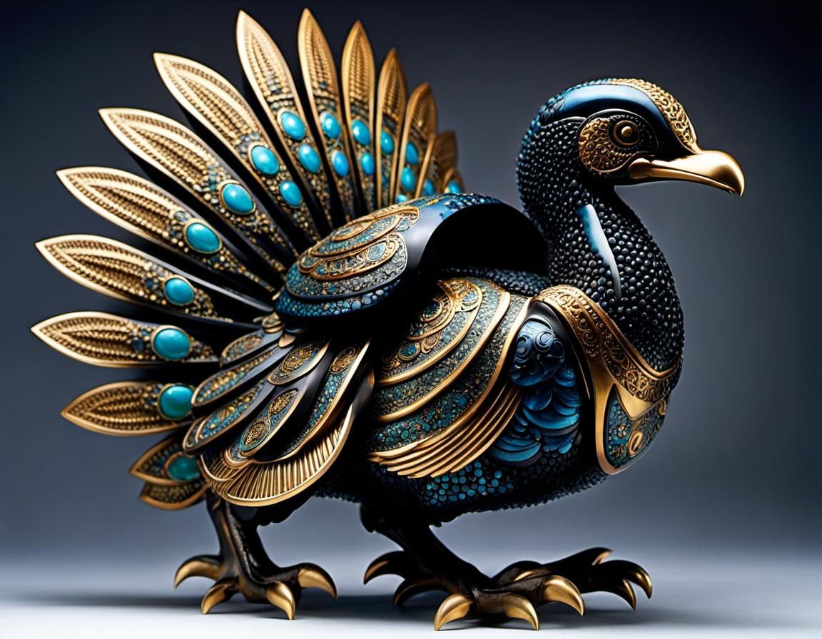 Robotic Turkey Inspired by Ebony Magazine Cover Art