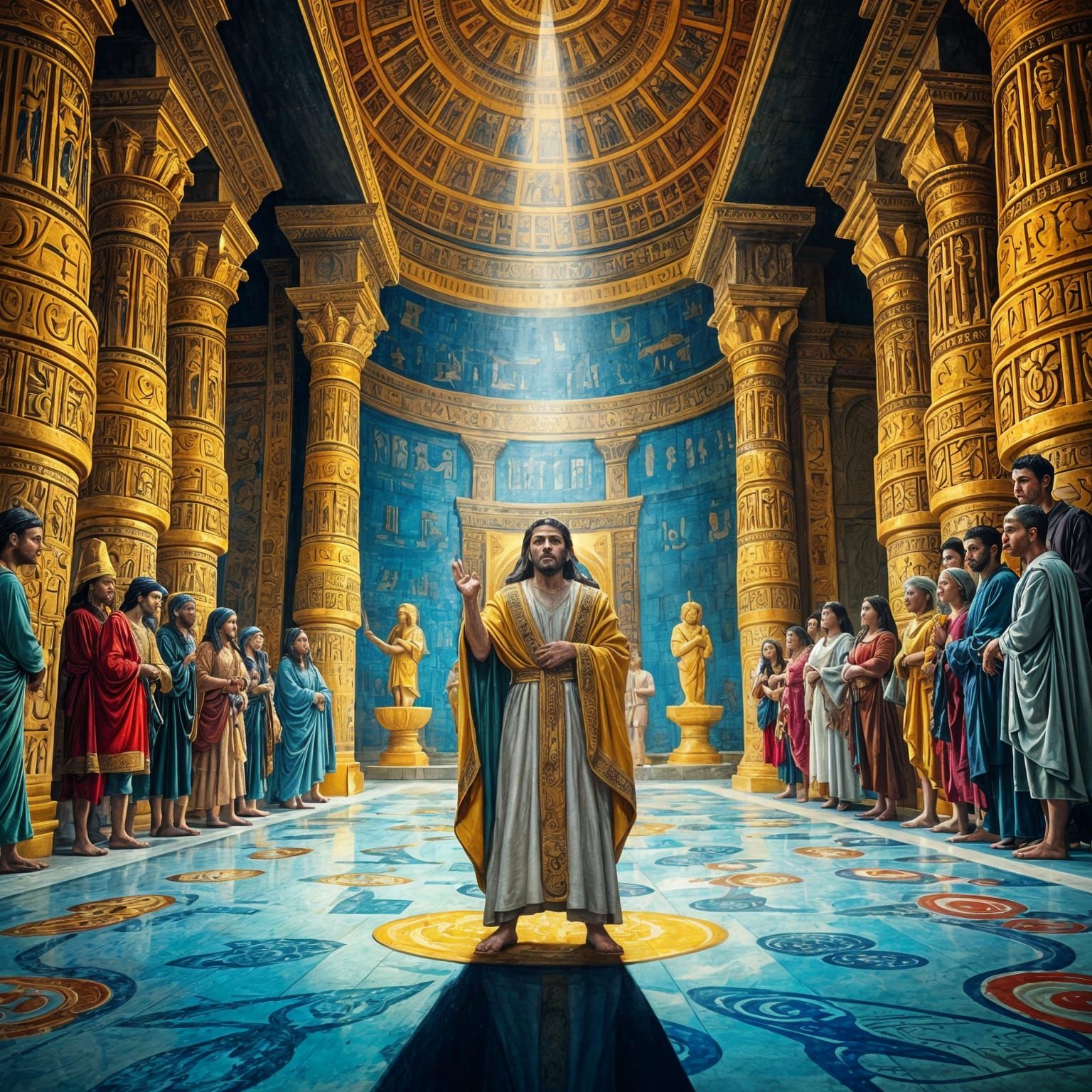 Ancient Egyptian Pharaoh in Regal Splendor