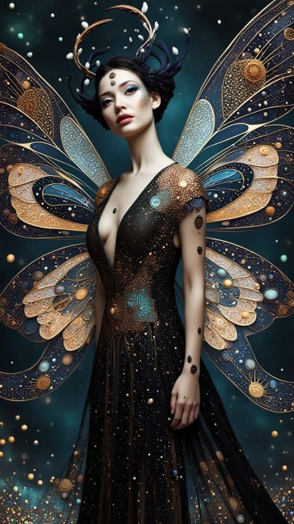 Eldritch Galaxy Fairy Goddess in Breathtaking Photograph