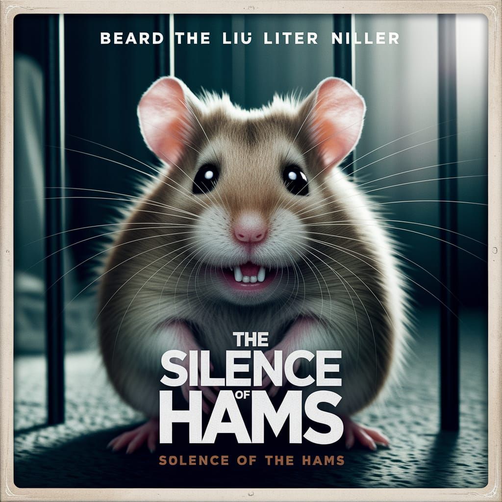 Hamster Horror Parody in Vintage Style