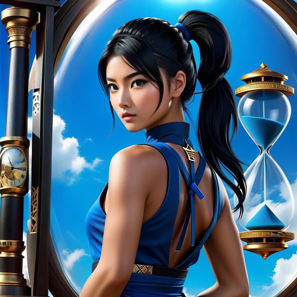 Kitana preparing to watch over the flow of time