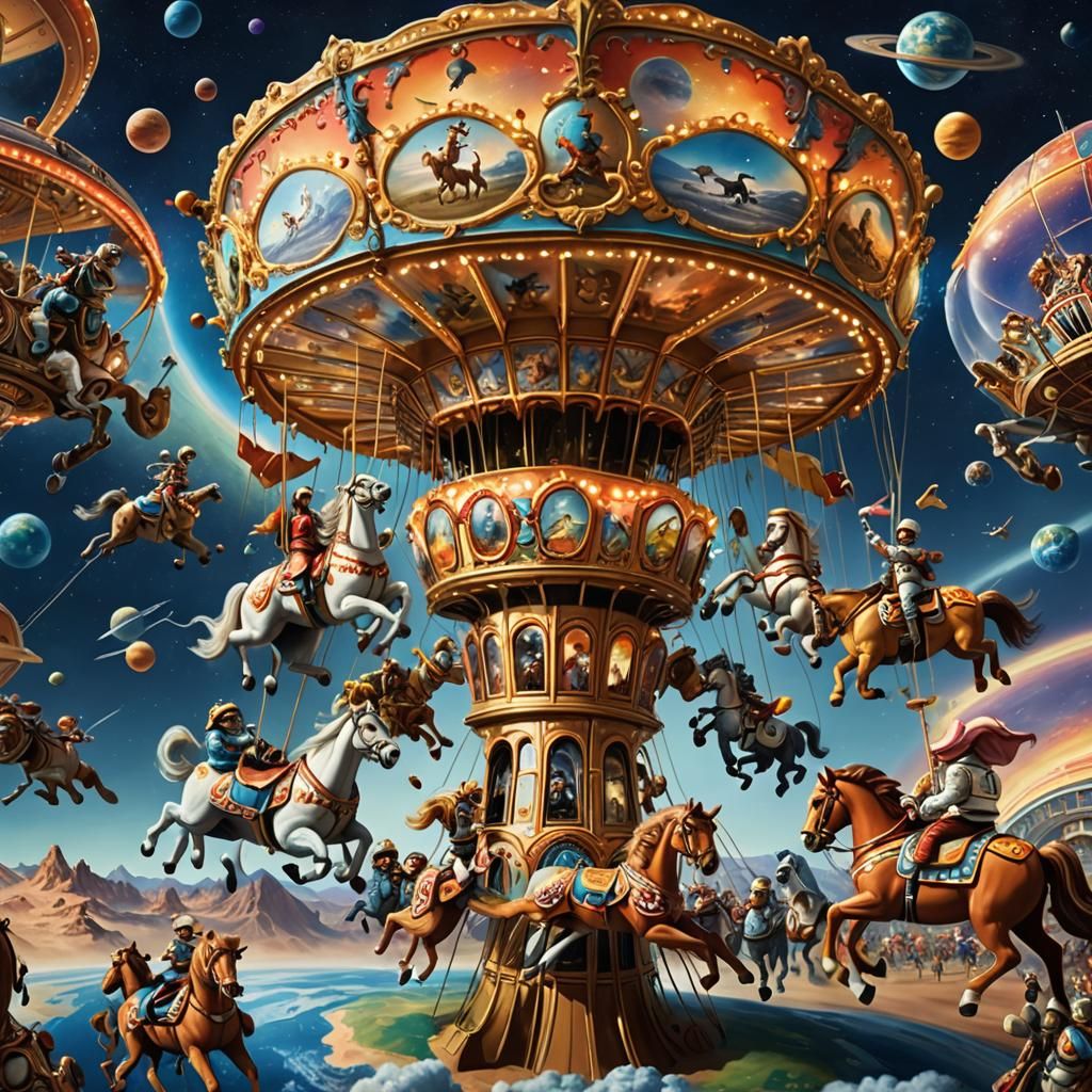 Carousel Orbiting Earth
