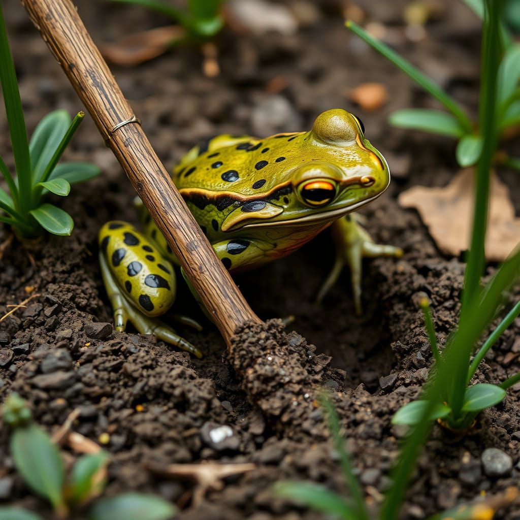 A Frog Digging