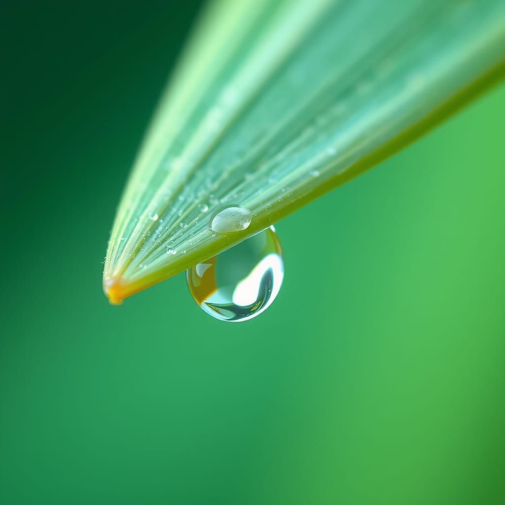 Raindrop's Edge: Hyper-Realistic Digital Art