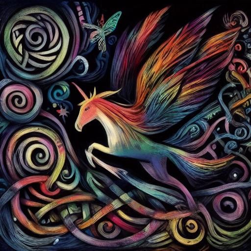 Fairy Unicorn with Celtic Knotwork Designs