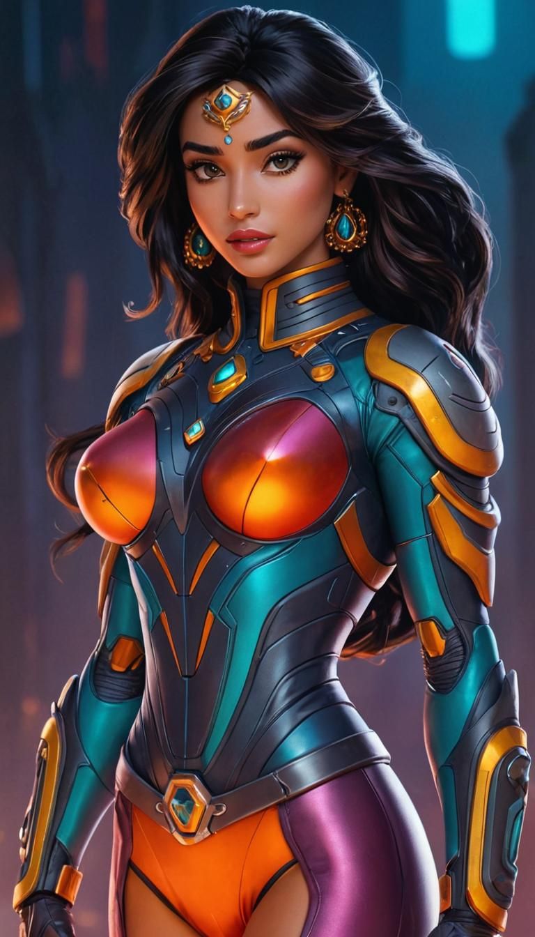 Princess Jasmine in Futuristic High Tech Power Suit