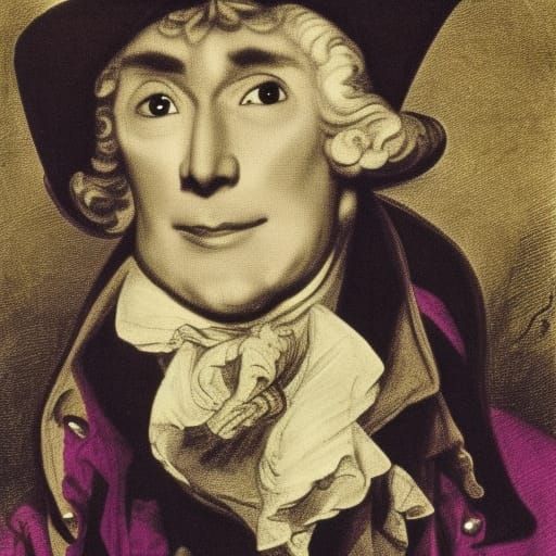 Vampire Lord Playing Harp in Classical Portrait Style