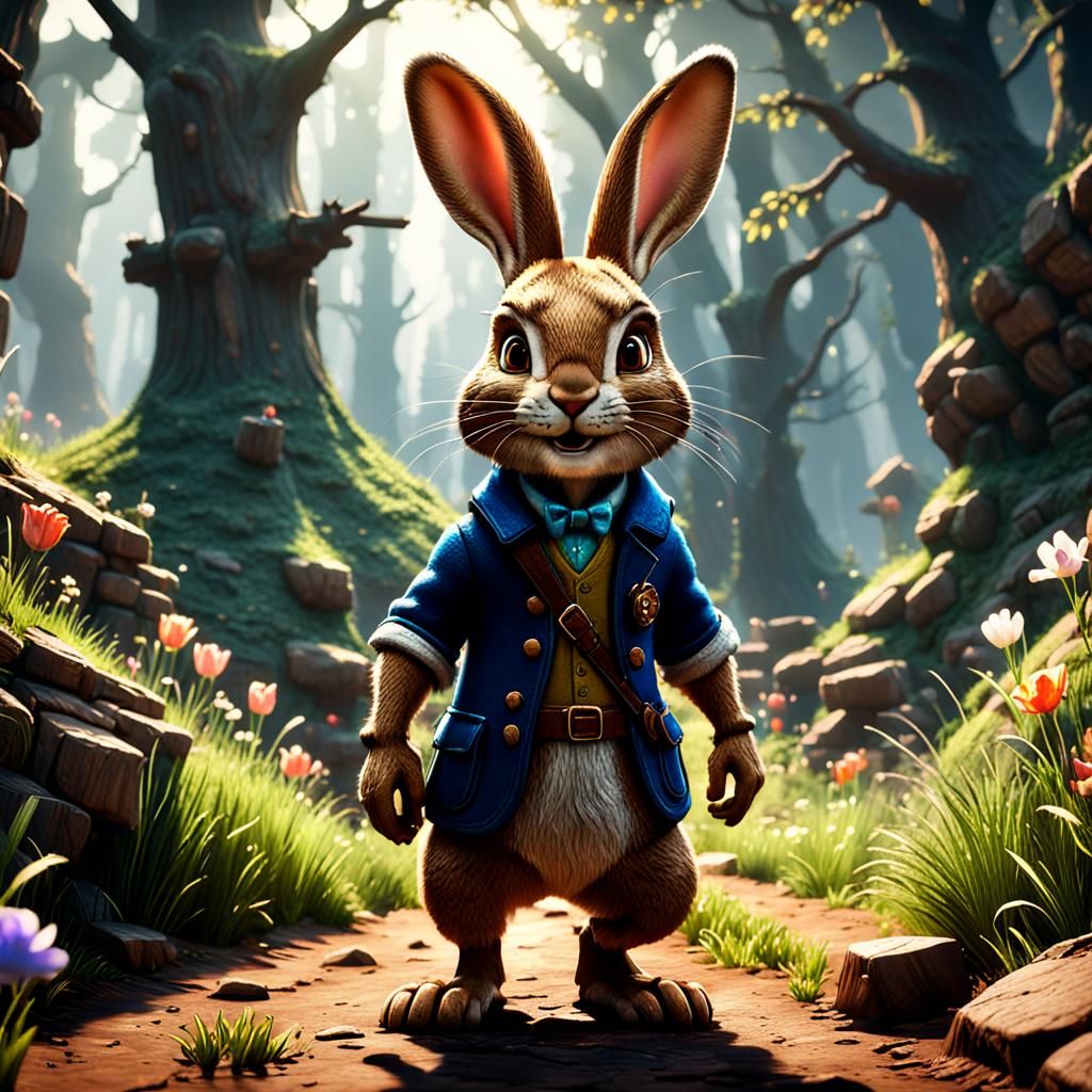 Br'er Rabbit in 3D Game Cinematic Style