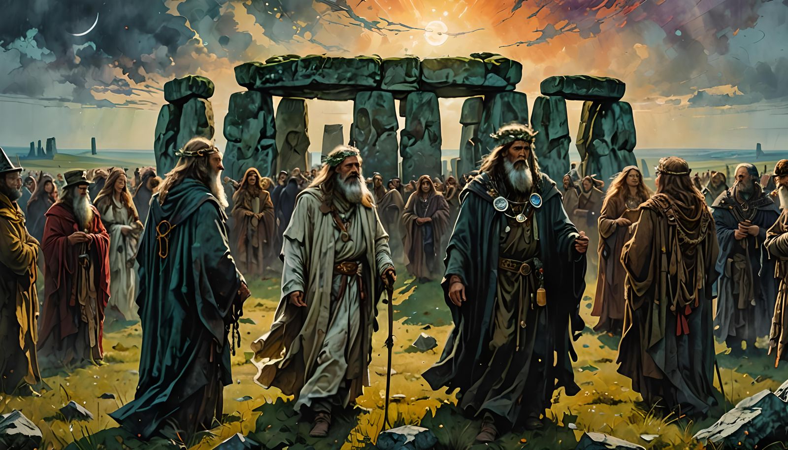 Druids at the Stonehenge Summer Solstice