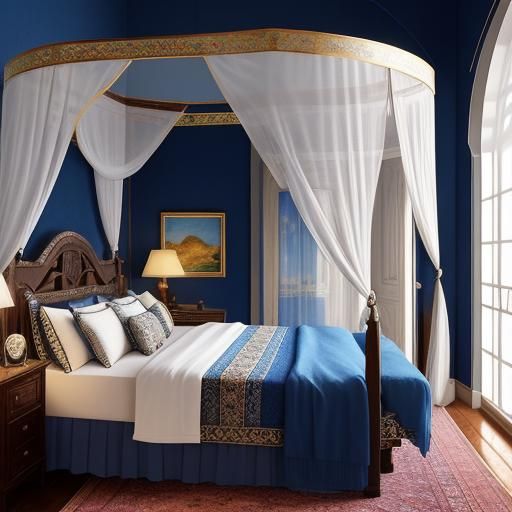 Elegant and luxurious Moroccan bedroom.
