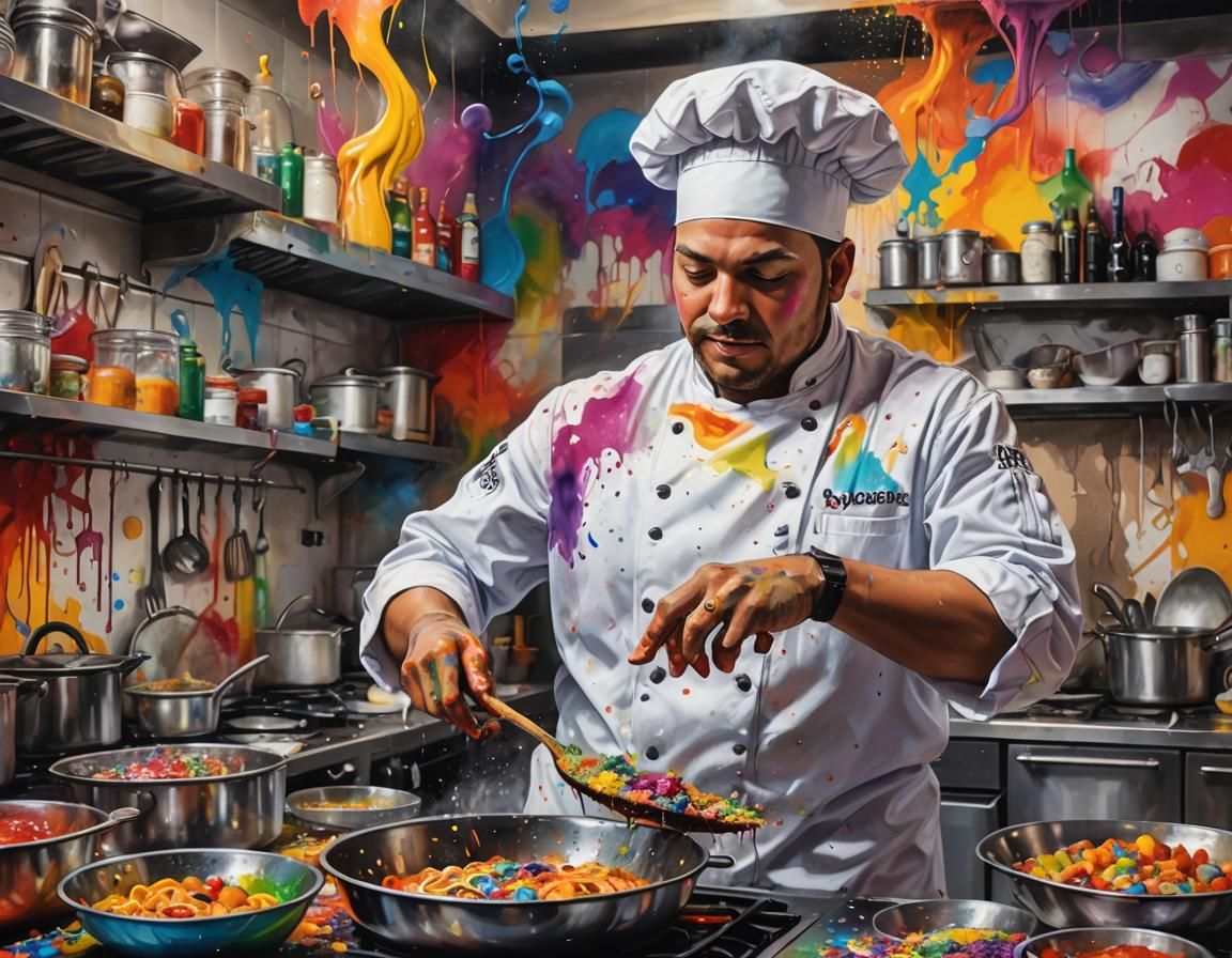 Vibrant Street Art: A Chef's Synesthetic Kitchen