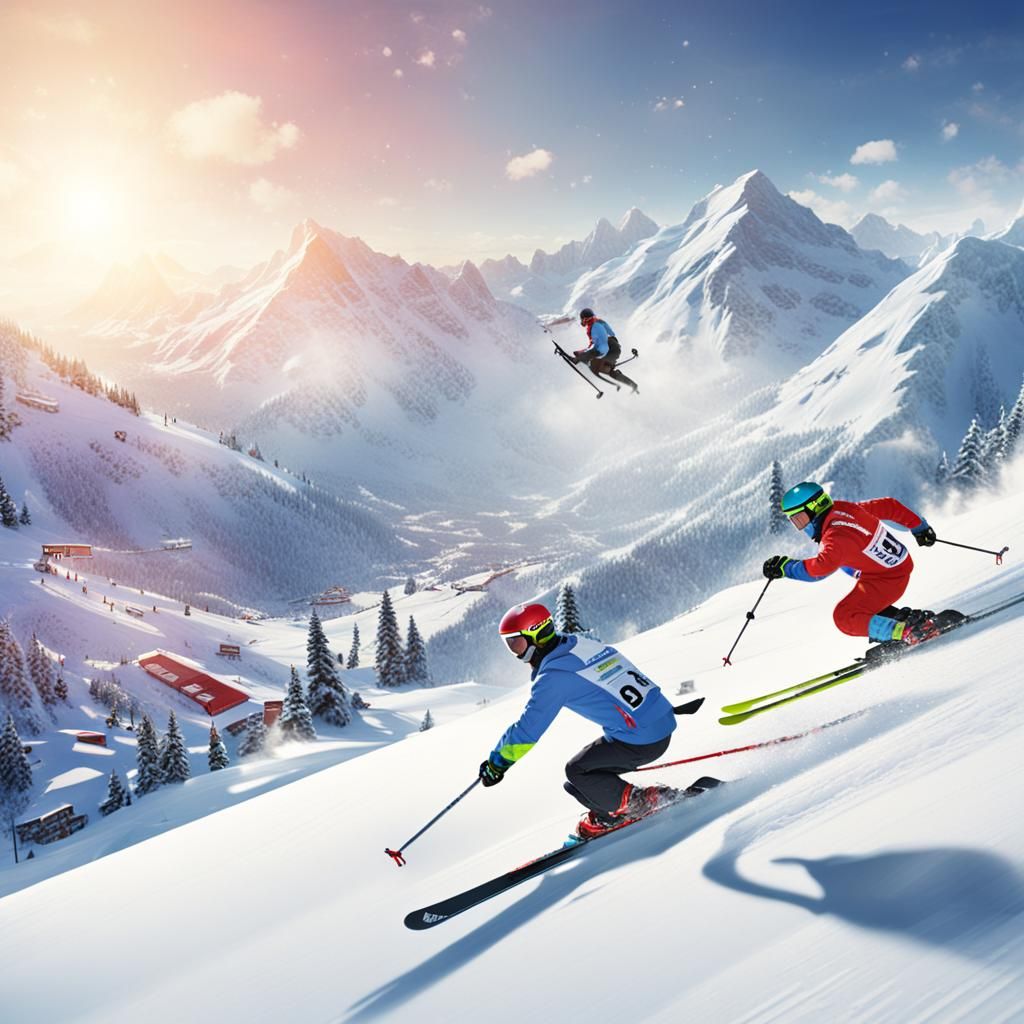 Ski Racing Game with Guns: Action-Packed Image