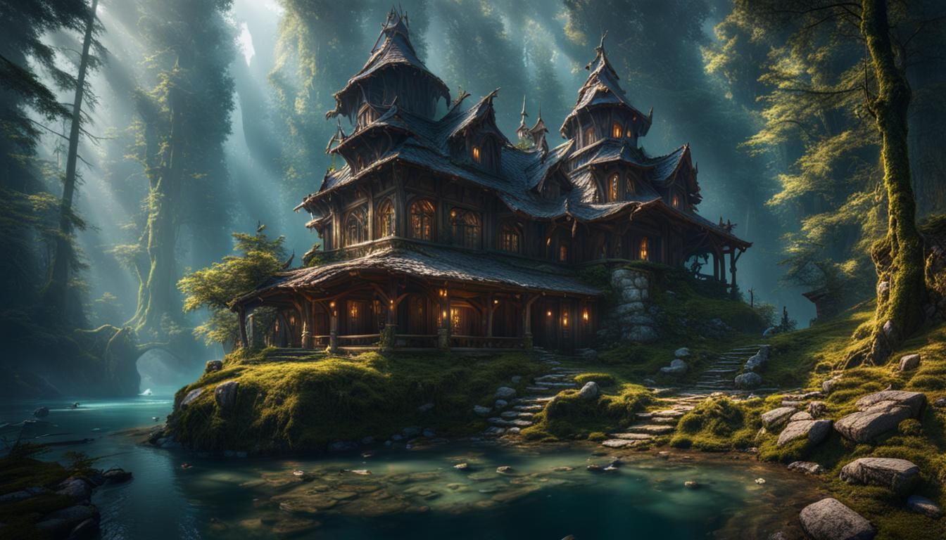 Hidden Forest Resort in Romania: Fantasy Concept Art
