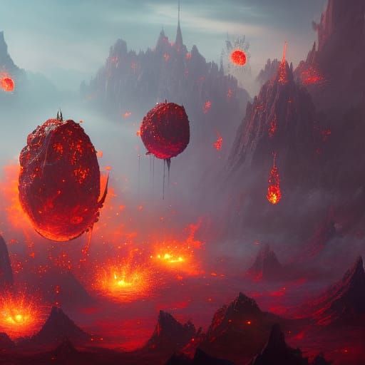 Great Balls of Fire: Detailed Matte Painting