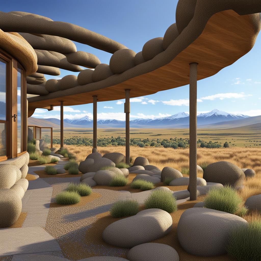 Earthship Home Integrated into Prairie Landscape