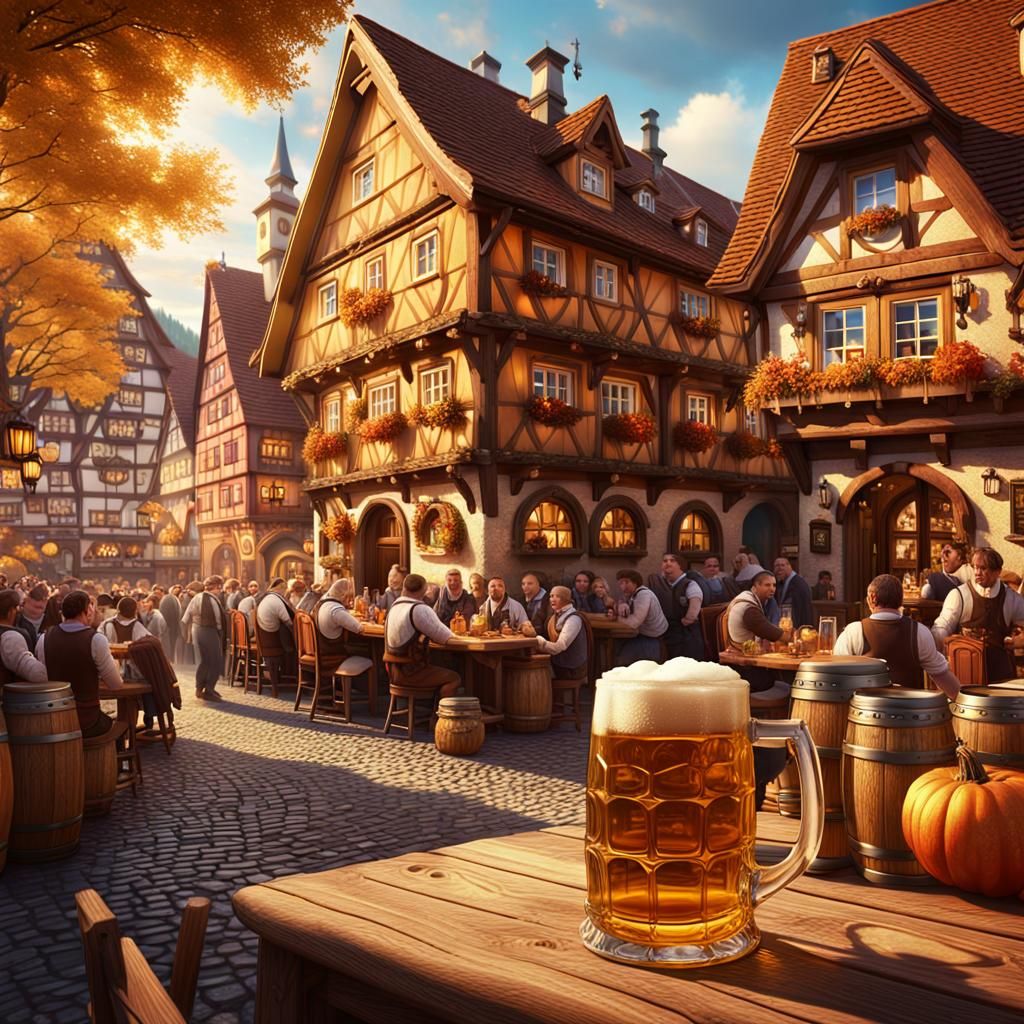Oktoberfest in Fantasy Bavarian Village