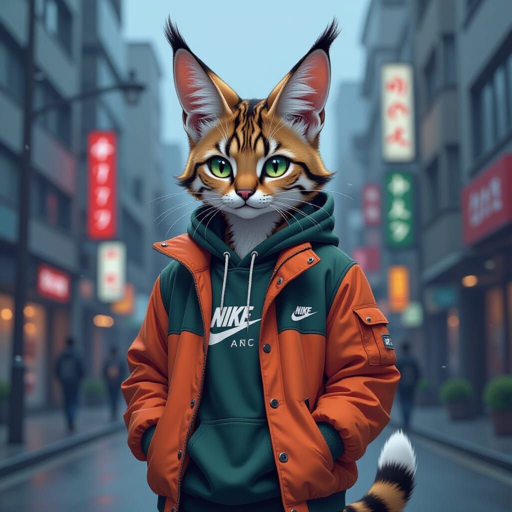 Anime Serval Cat Displays Cosmic Power in Tokyo