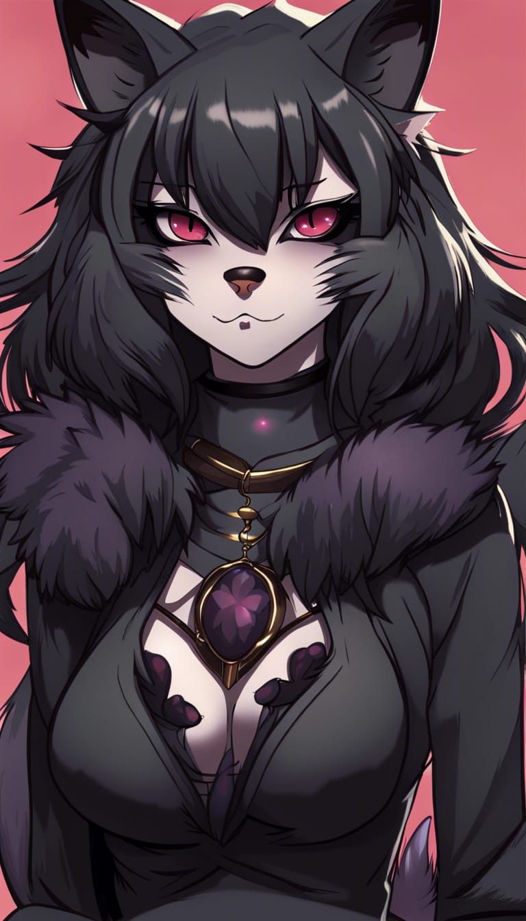Anime Manga Goth Cat Anthro Furry Character