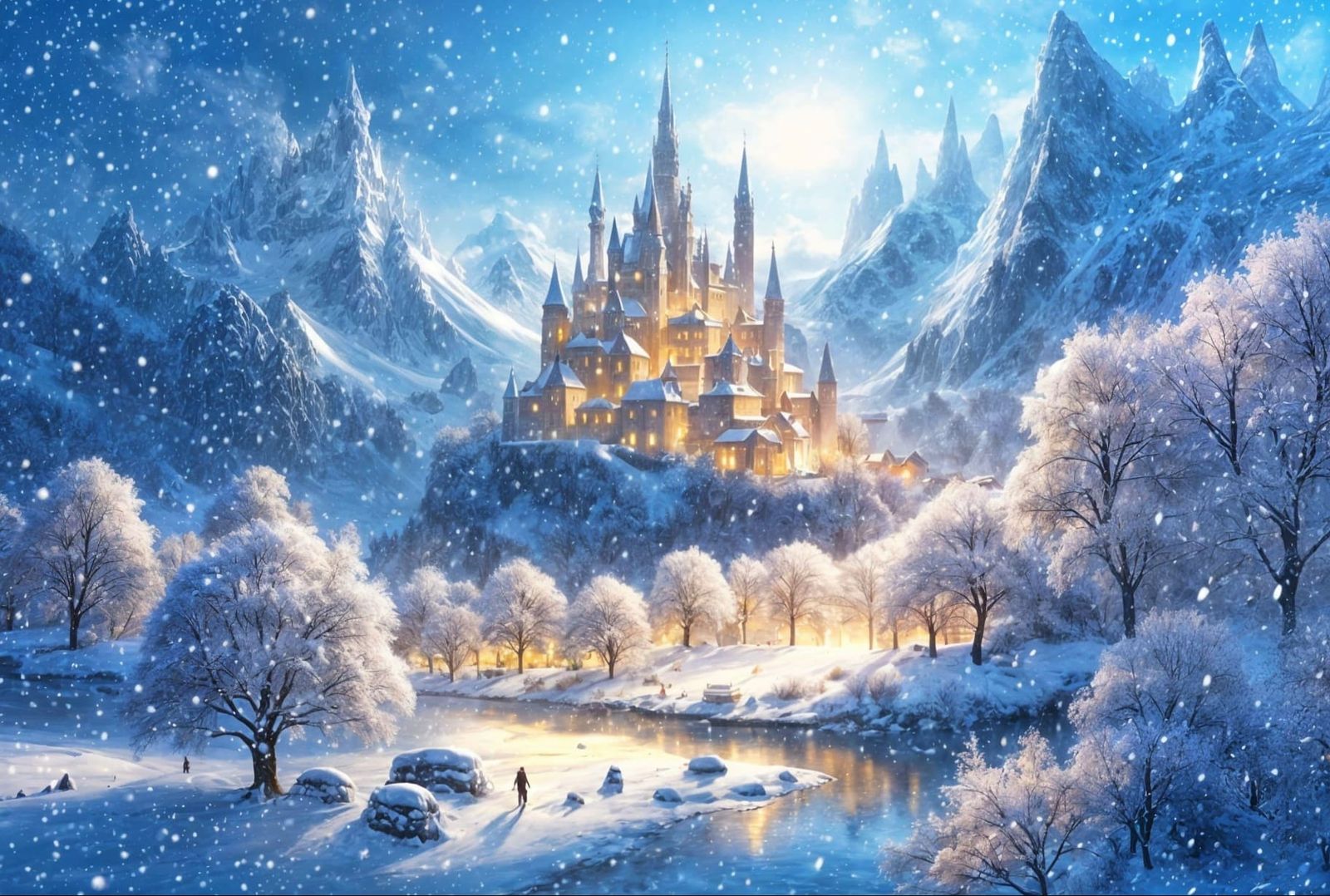 Gondolin Covered in Gentle Winter Snow