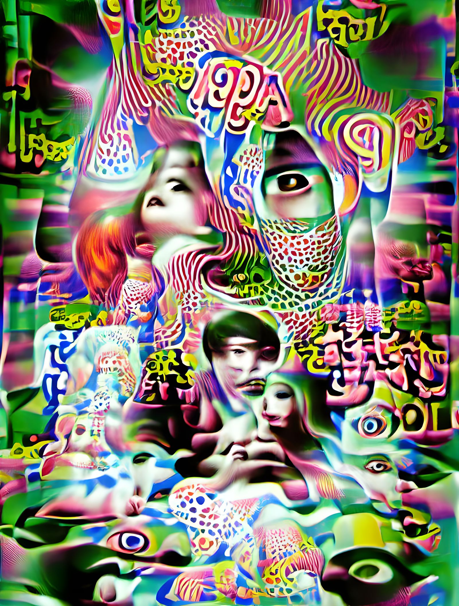 Psychedelic Pop Art Poster from the Digital Age