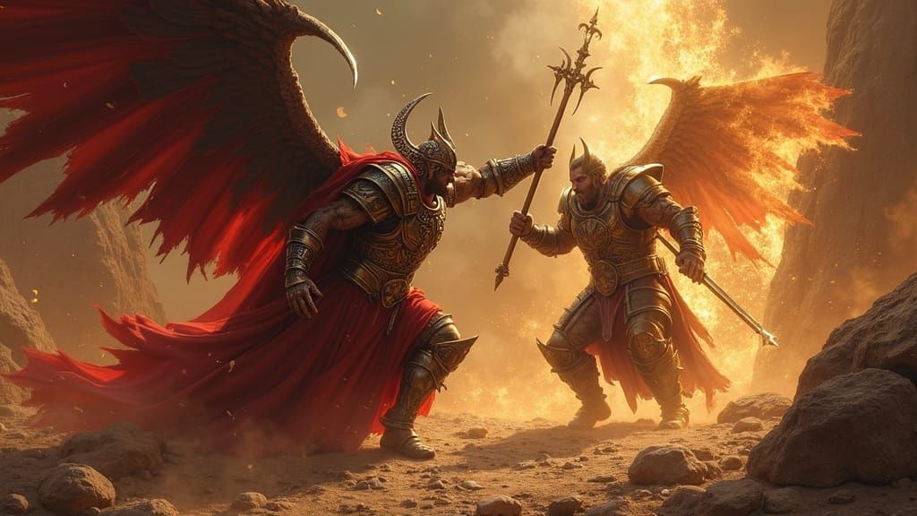 Epic Emperor Battle Scene as Digital Art