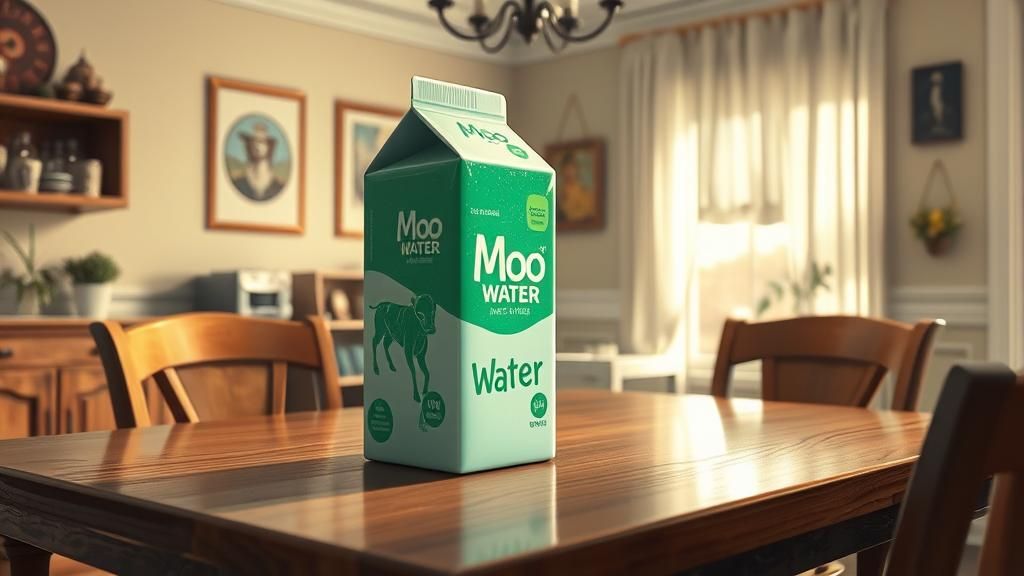 Alien Cow Milk Carton in Pablo Amaringo Style
