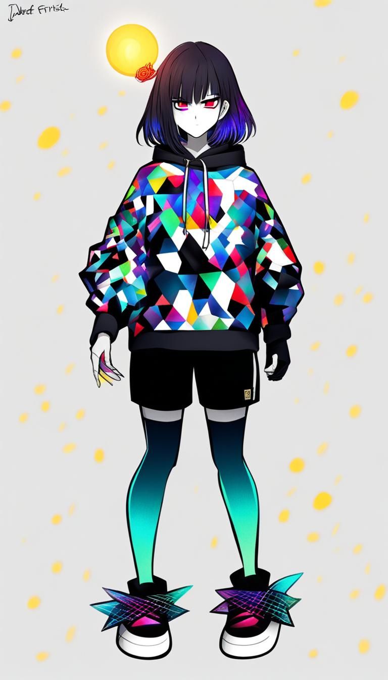 Attractive Undertale Frisk Character in a Bright Style