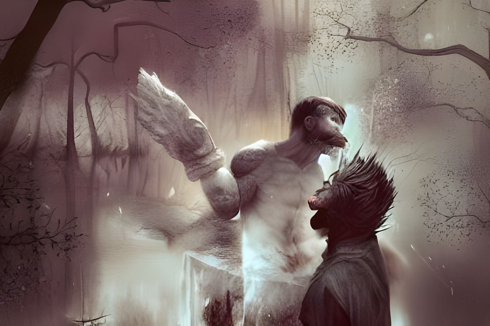 Wolf Cries: A Fantastical Matte Painting in Deep Color