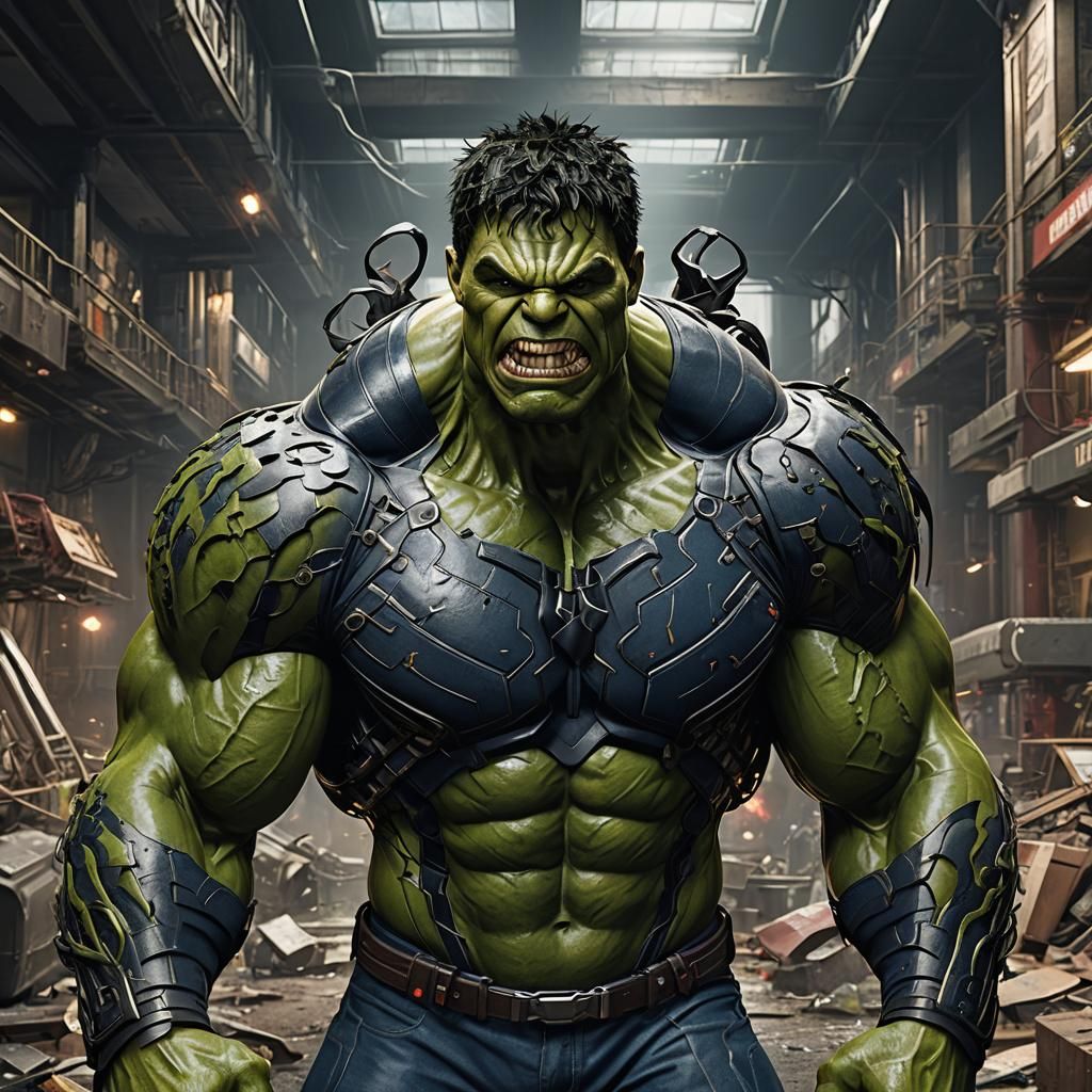 Hulk Venom Symbiote Armor in Avengers HQ