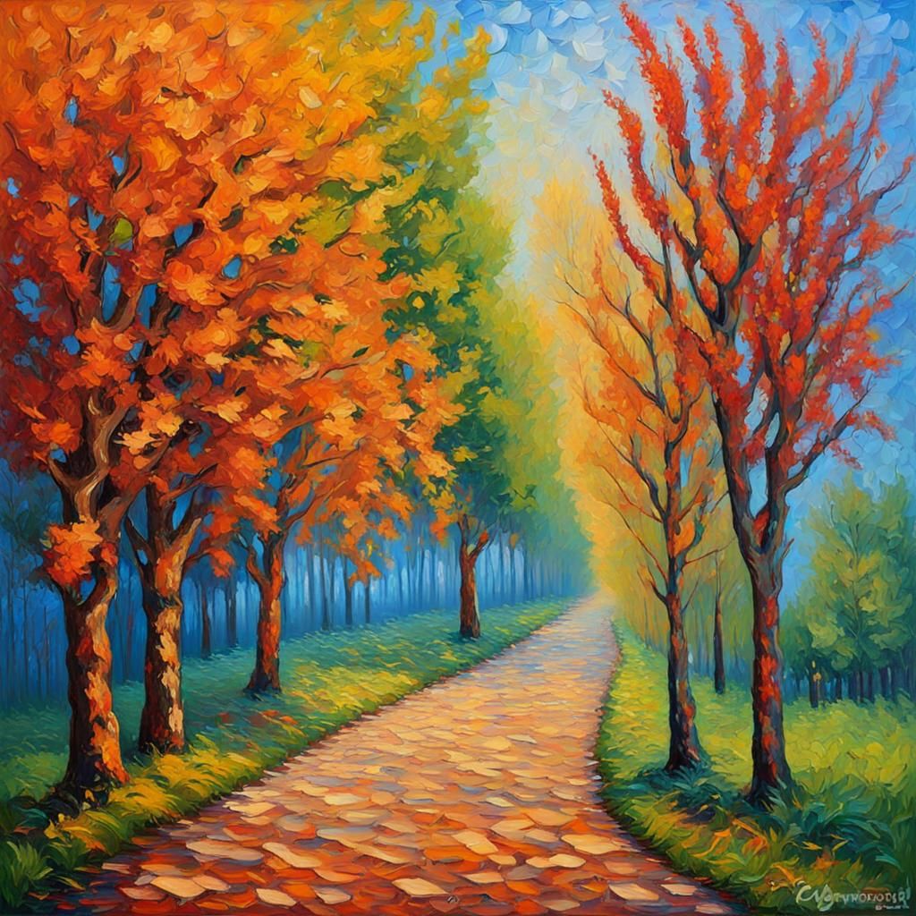 Uzbek Folk Tales in Expressionist Oil Painting