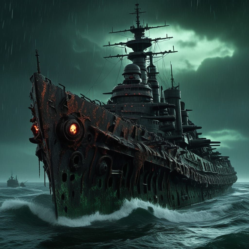 Nightmarish German Battleship Bismarck Emerges from Cursed S...