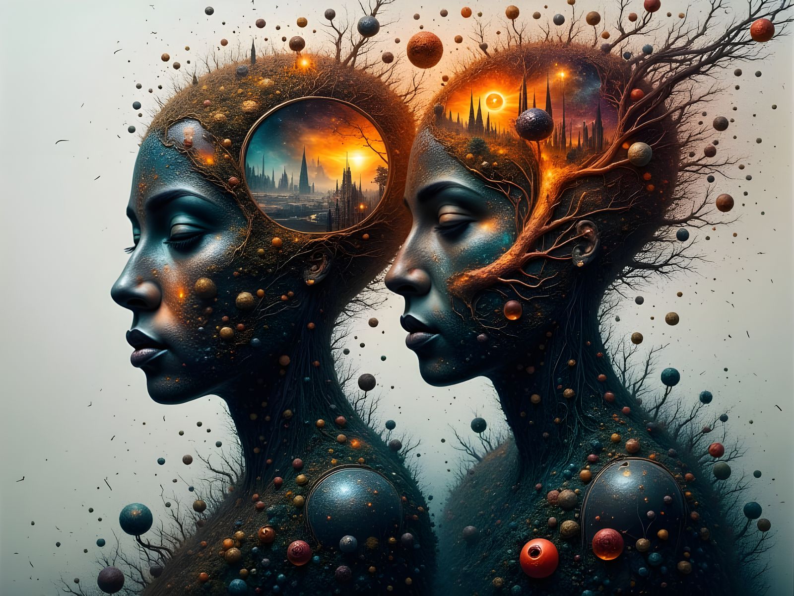 Abstract Portrait of Life and Death